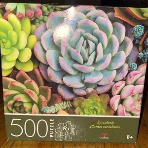 500 piece Succulents Puzzle 14”x 11in